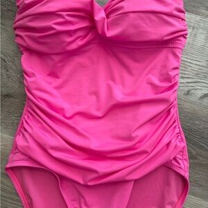 Lilly Pulitzer Bright Pink one piece swimsuit, size 10